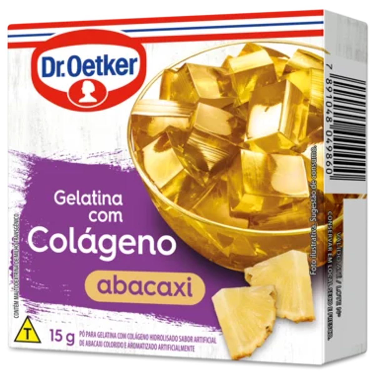 Gelatina Dr.Oetker com Colágeno Sabor Abacaxi 15g