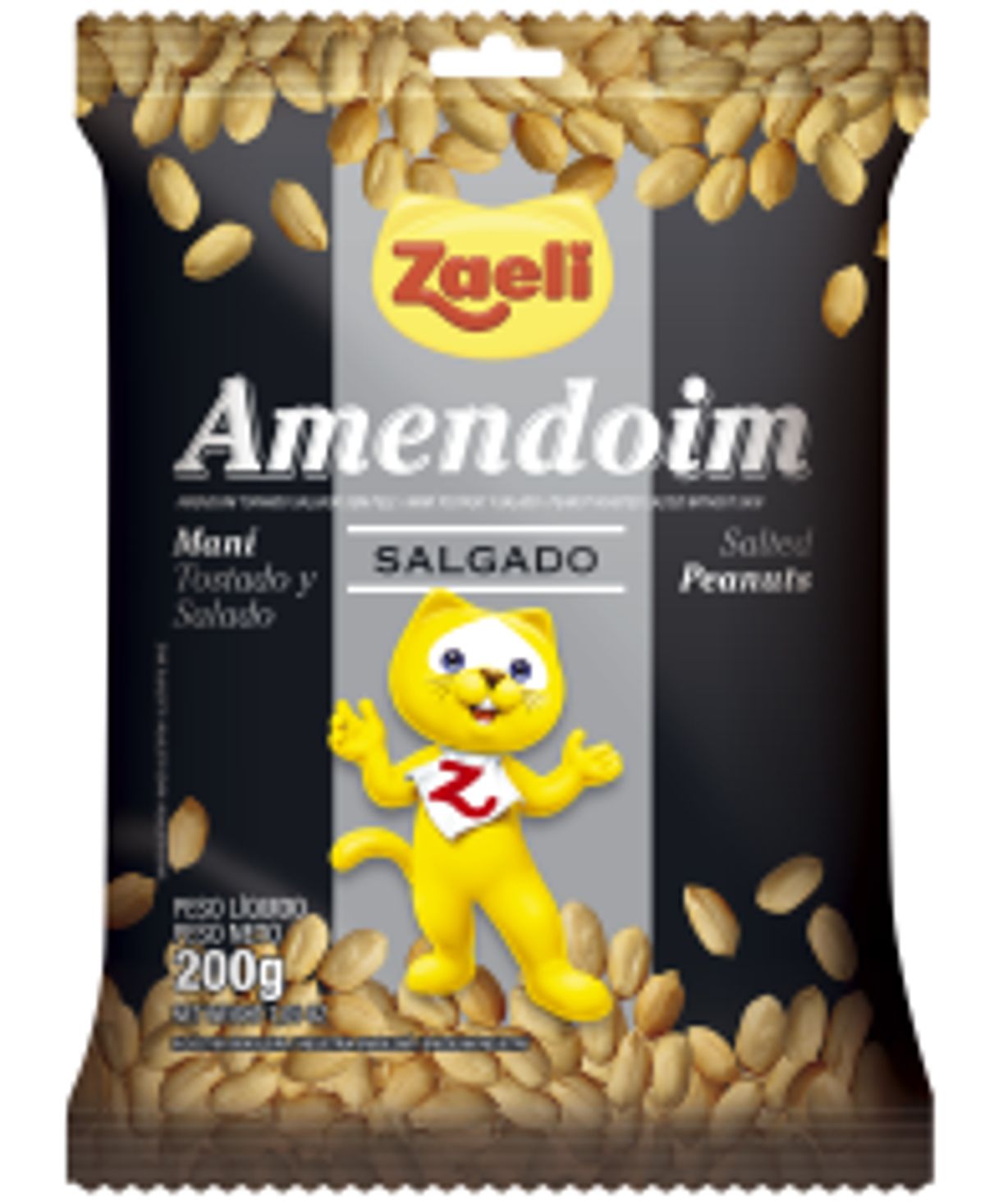 Amendoim Zaeli Sem Pele Salgado 200g