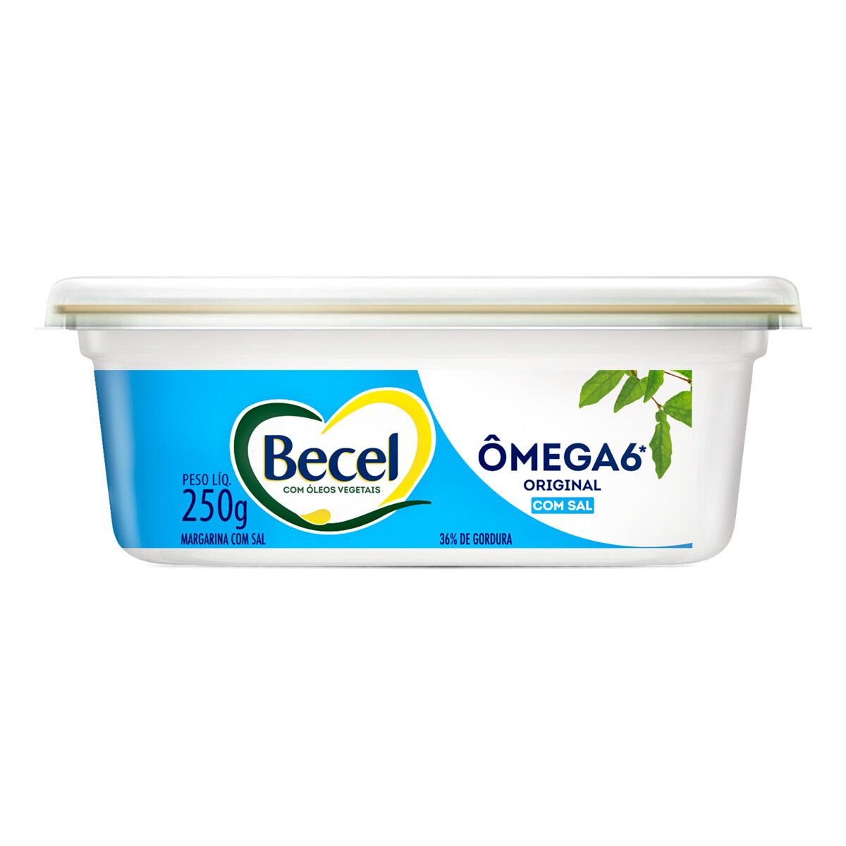 Creme Vegetal Margarina Original com Sal Becel Pote 250g image number 0