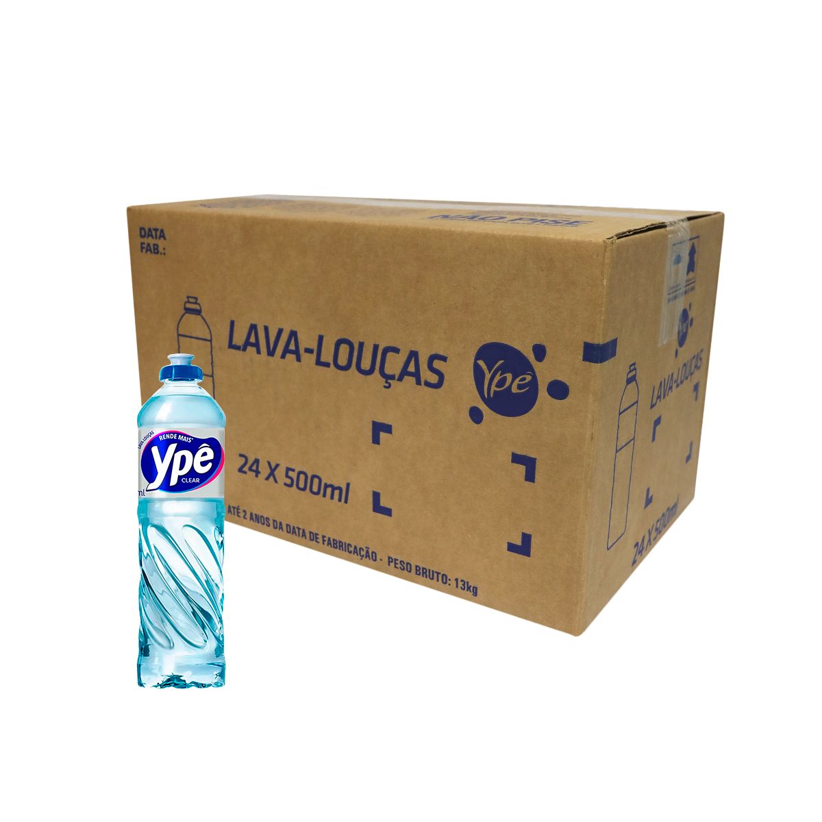 Lava-Louças Líquido Ypê Clear 500ml (Caixa com 24 und)