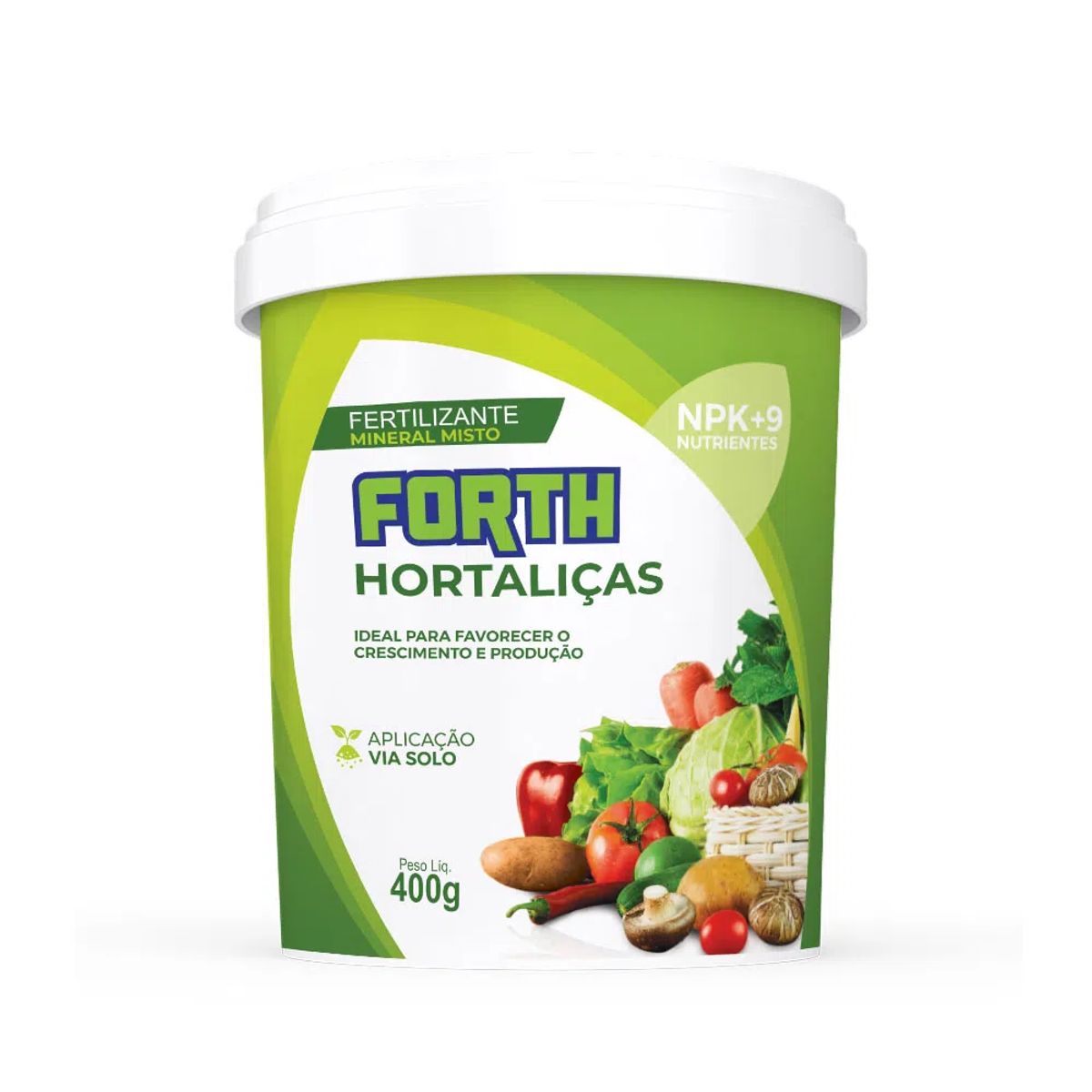 Fertilizante Mineral Forth Hortaliças NPK+ 9 Nutrientes 400g