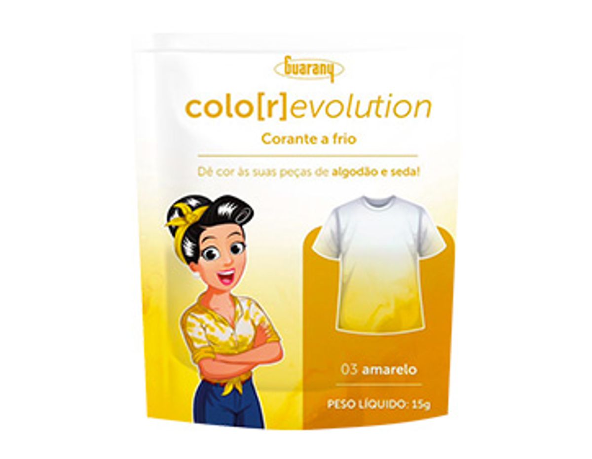 Corante a Frio Guarany Color Evolution Amarelo 15g