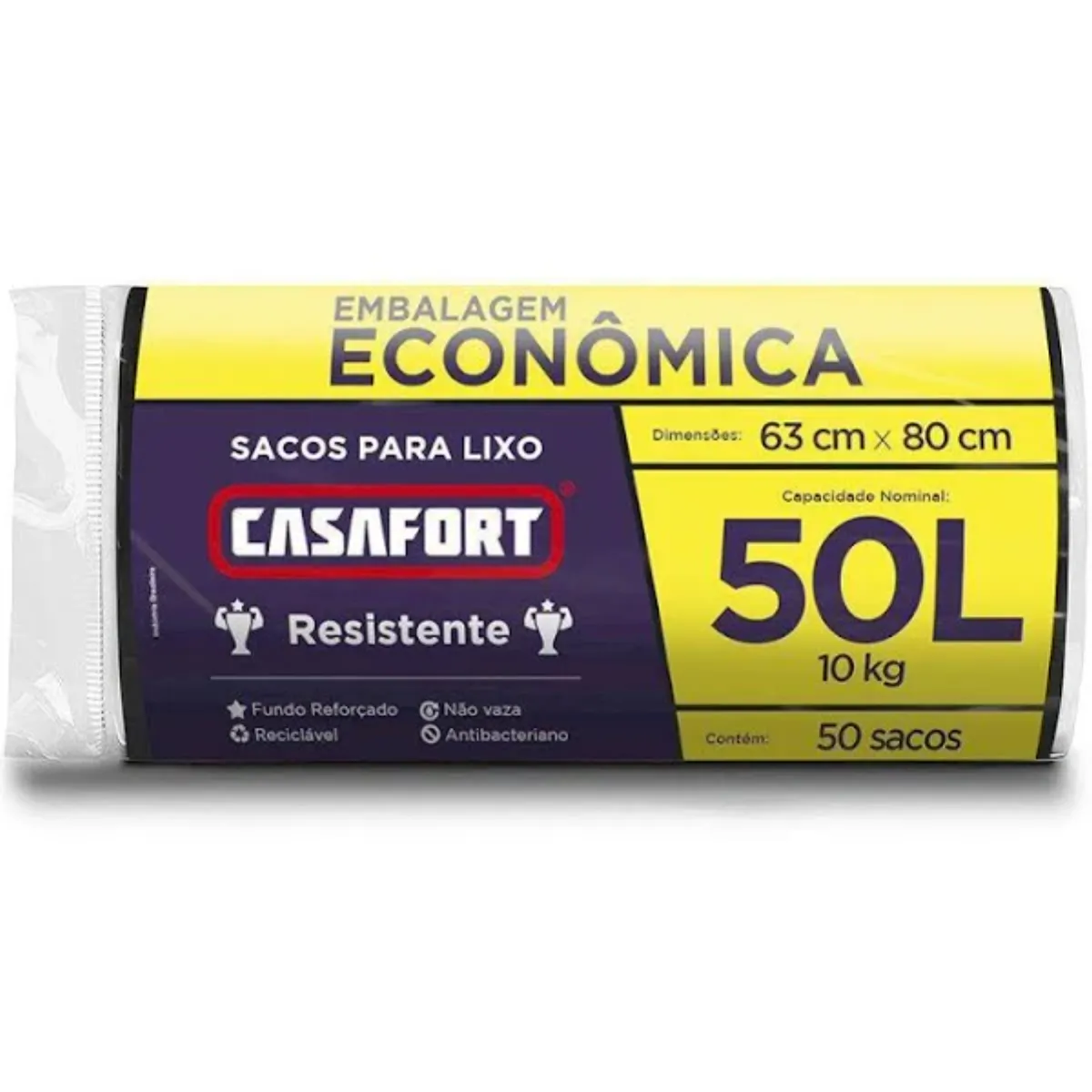 Saco para Lixo Casafort 50L 50 Unidades image number 0