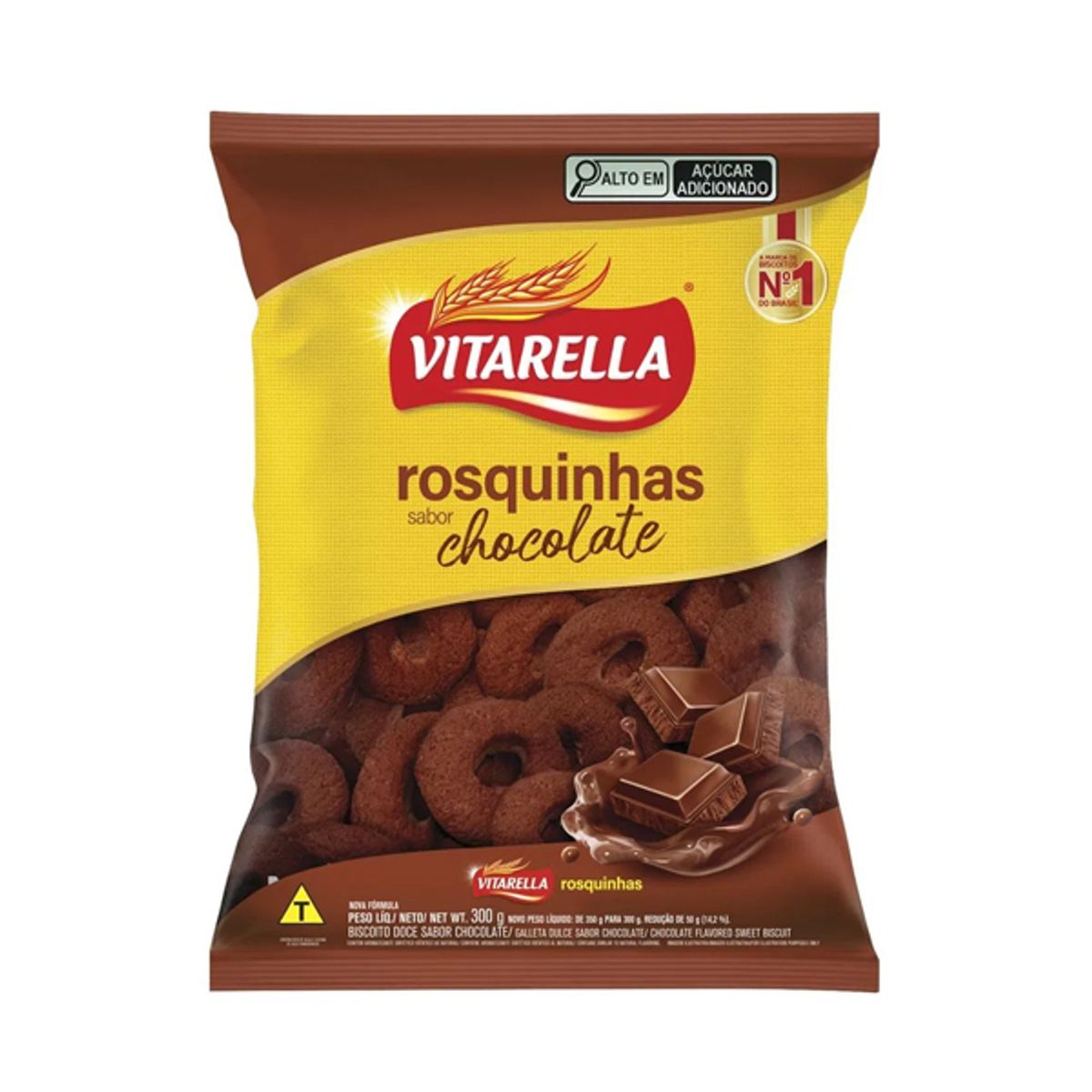 Biscoito Rosquinha Vitarella Chocolate Pacote 300g