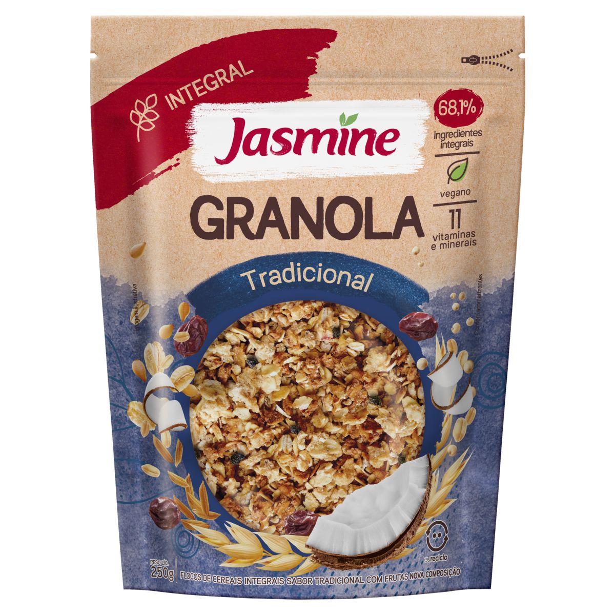 Granola Jasmine Tradicional 68,1% Integral Pouch 250g image number 0