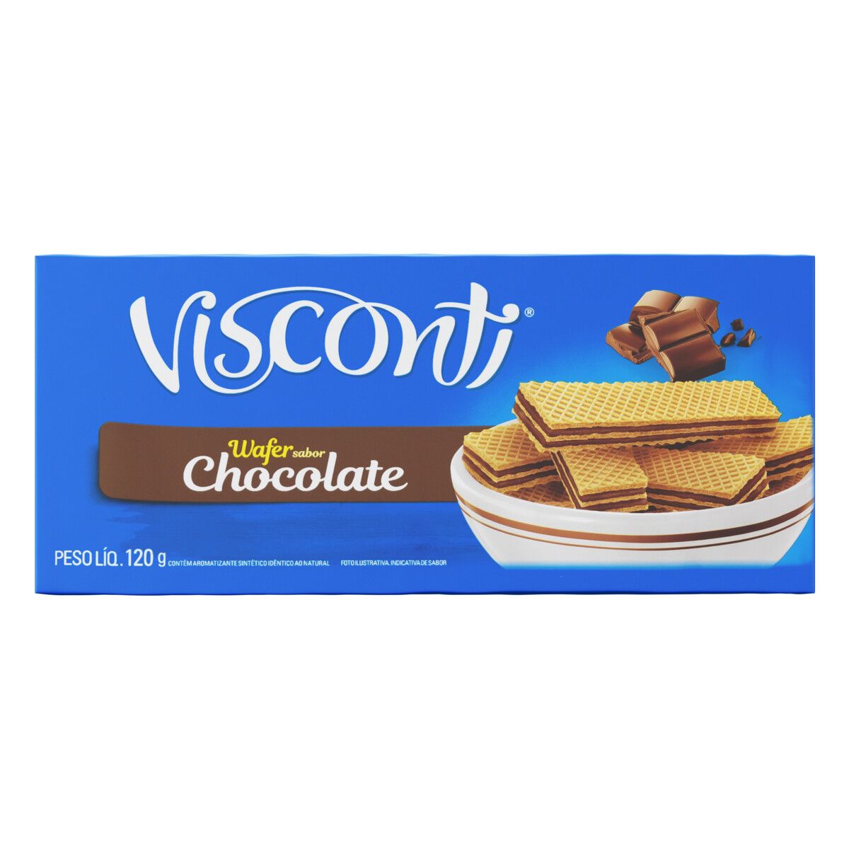 Biscoito Wafer Visconti Chocolate Pacote 120g
