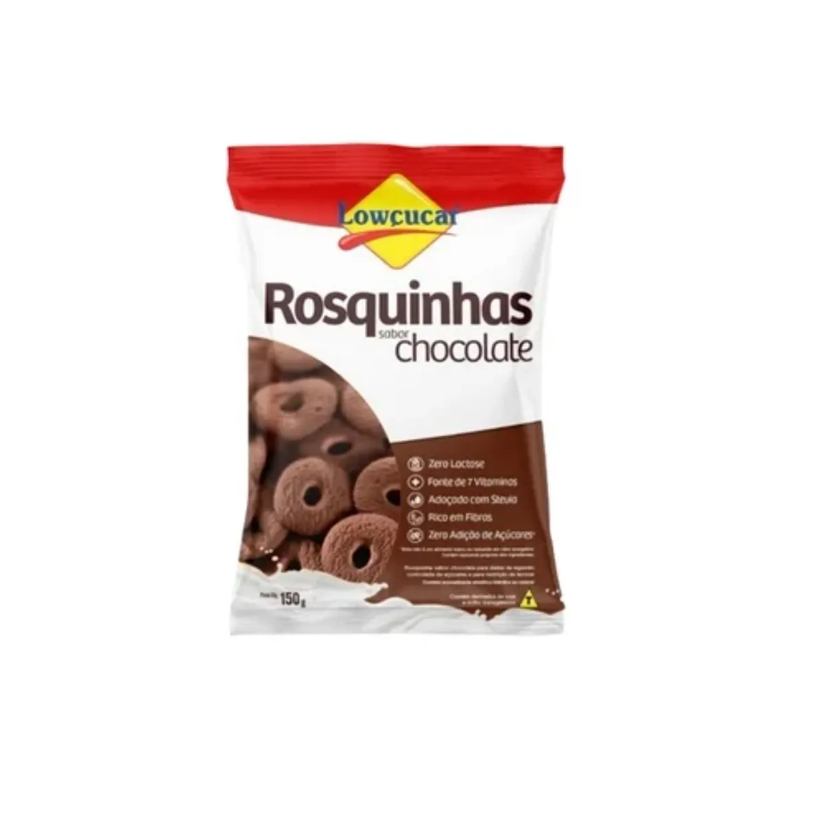 Biscoito Rosquinha Lowçucar Zero Lactose Chocolate 150g