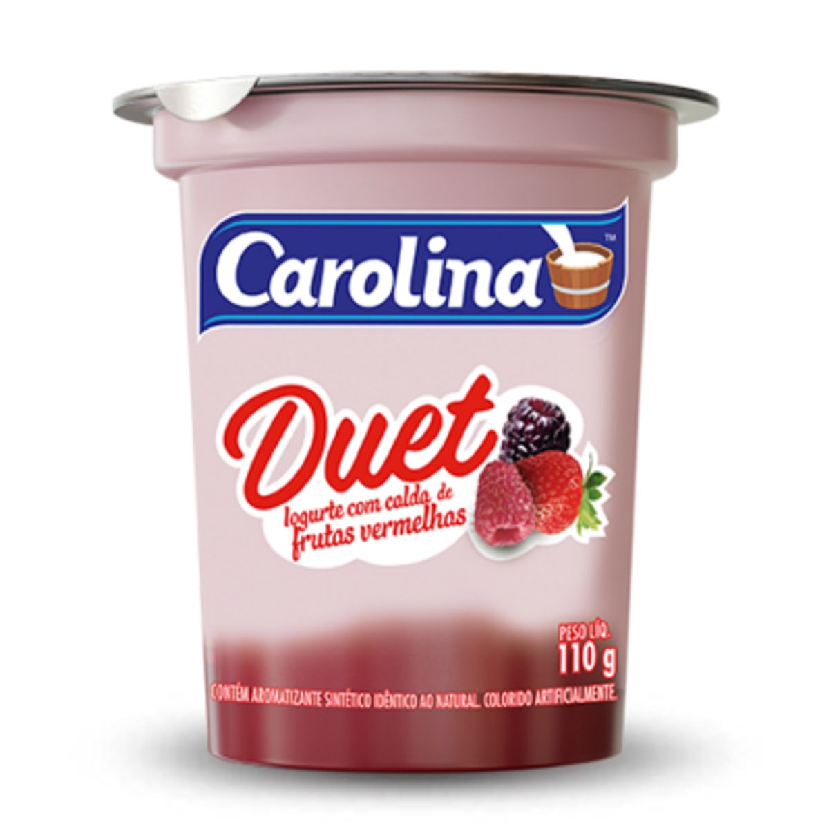 Iogurte Carolina Duet Sabor Frutas Vermelhas 110g