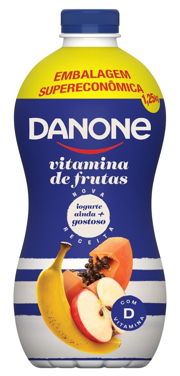 Iogurte Danone Vitamina de Frutas 1,25kg Embalagem Supereconômica