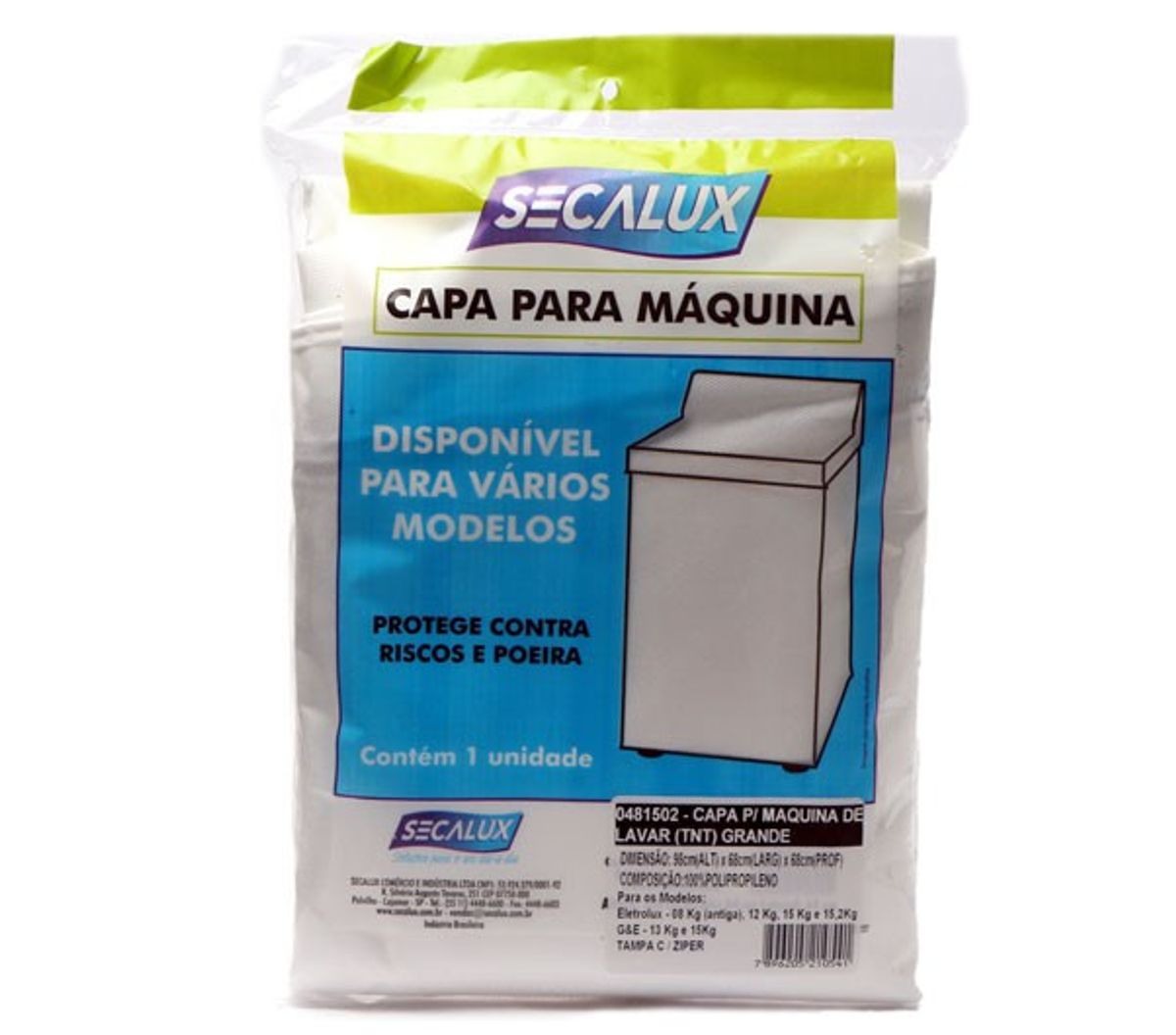 Capa Secalux para Maquina de Lavar Roupa Tnt image number 0