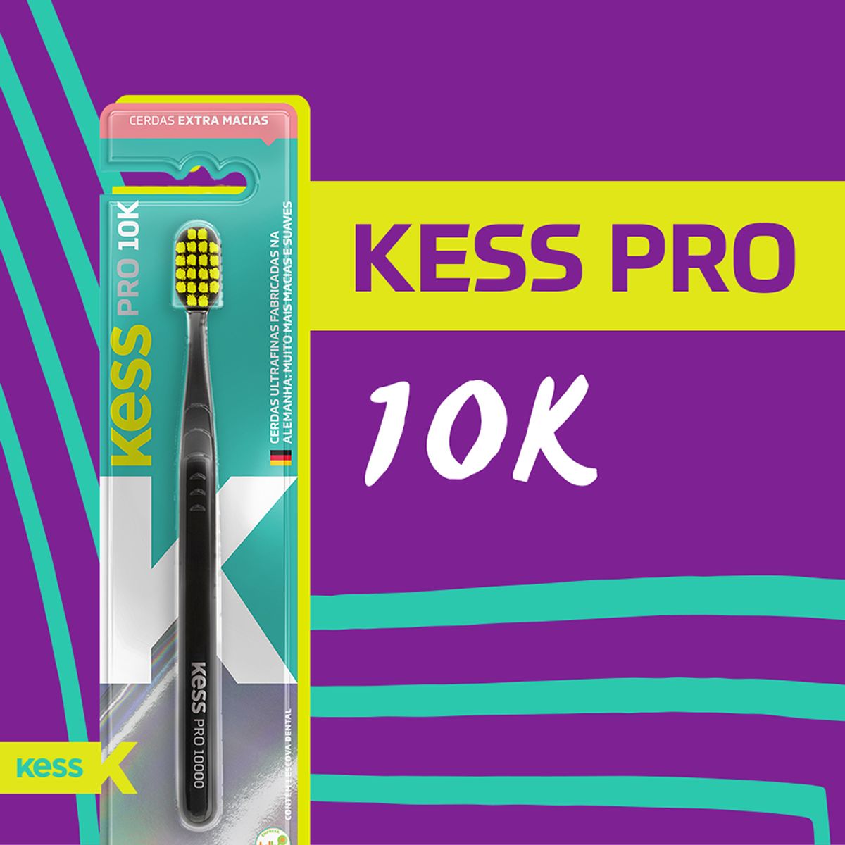 Escova Dental Kess Pro 10k Extra Macia 1 Unidade image number 4