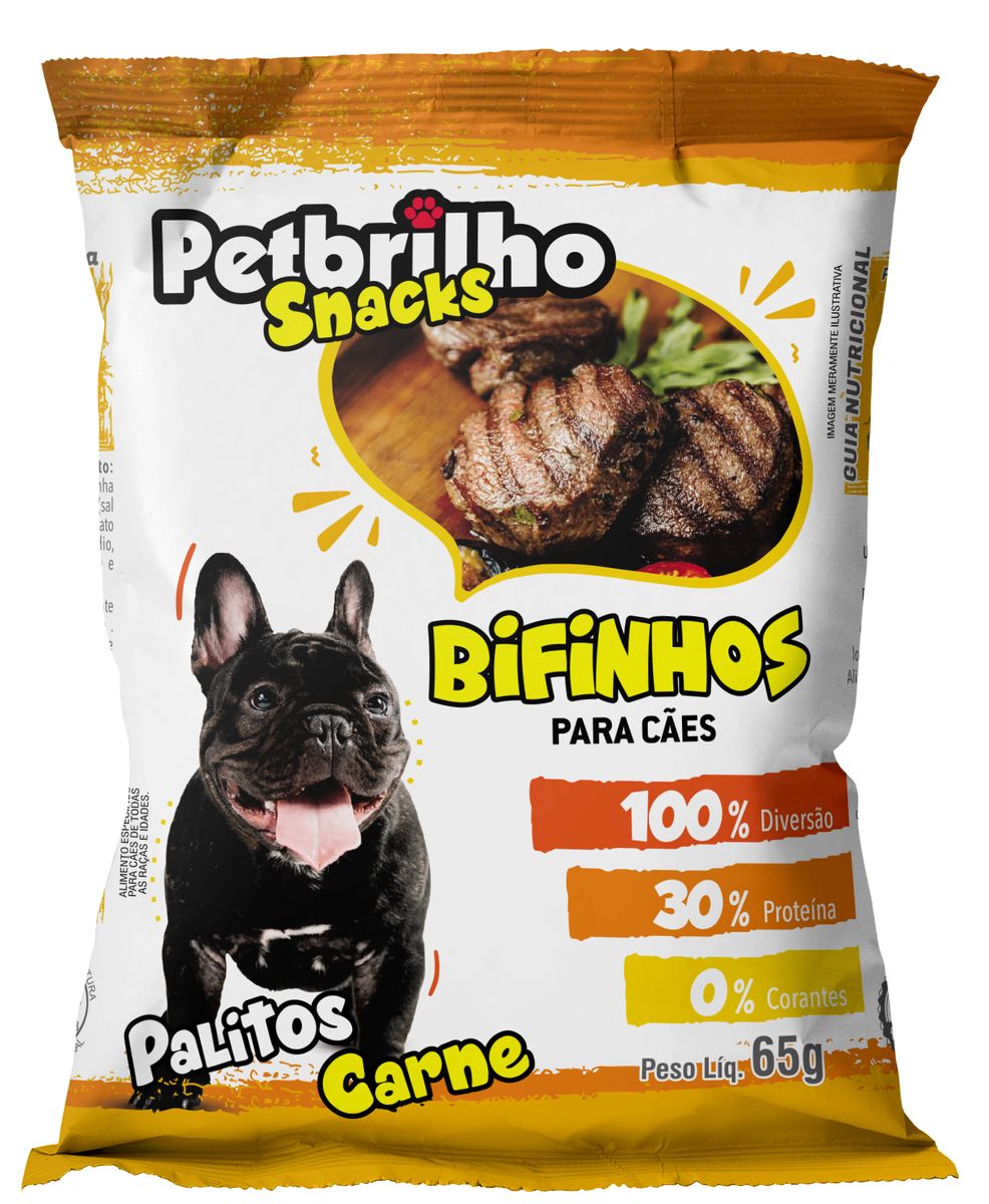 Bifinho para Cães Petbrilho Palitos de Carne 65g image number 0