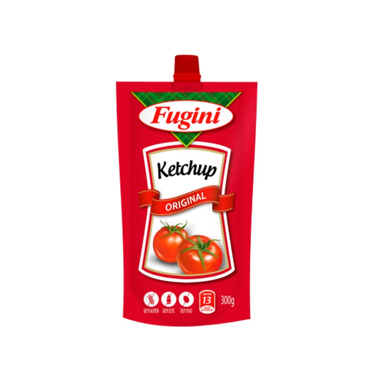 Ketchup Fugini Tradicional Sachê Bico 300g image number 0