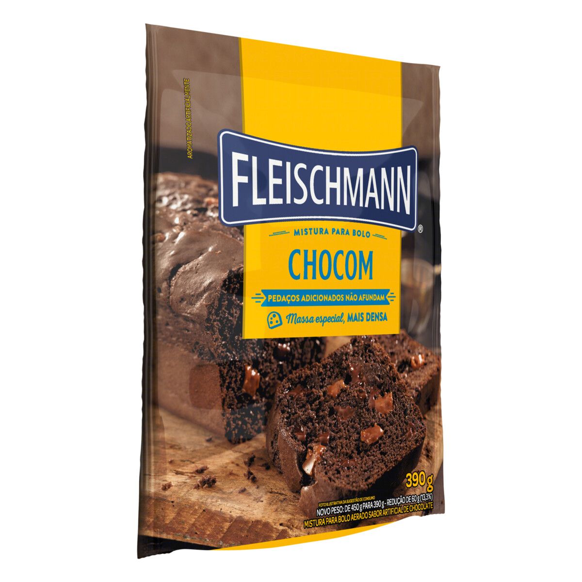 Mistura para Bolo Aerado Chocom Fleischmann Pacote 390g image number 3