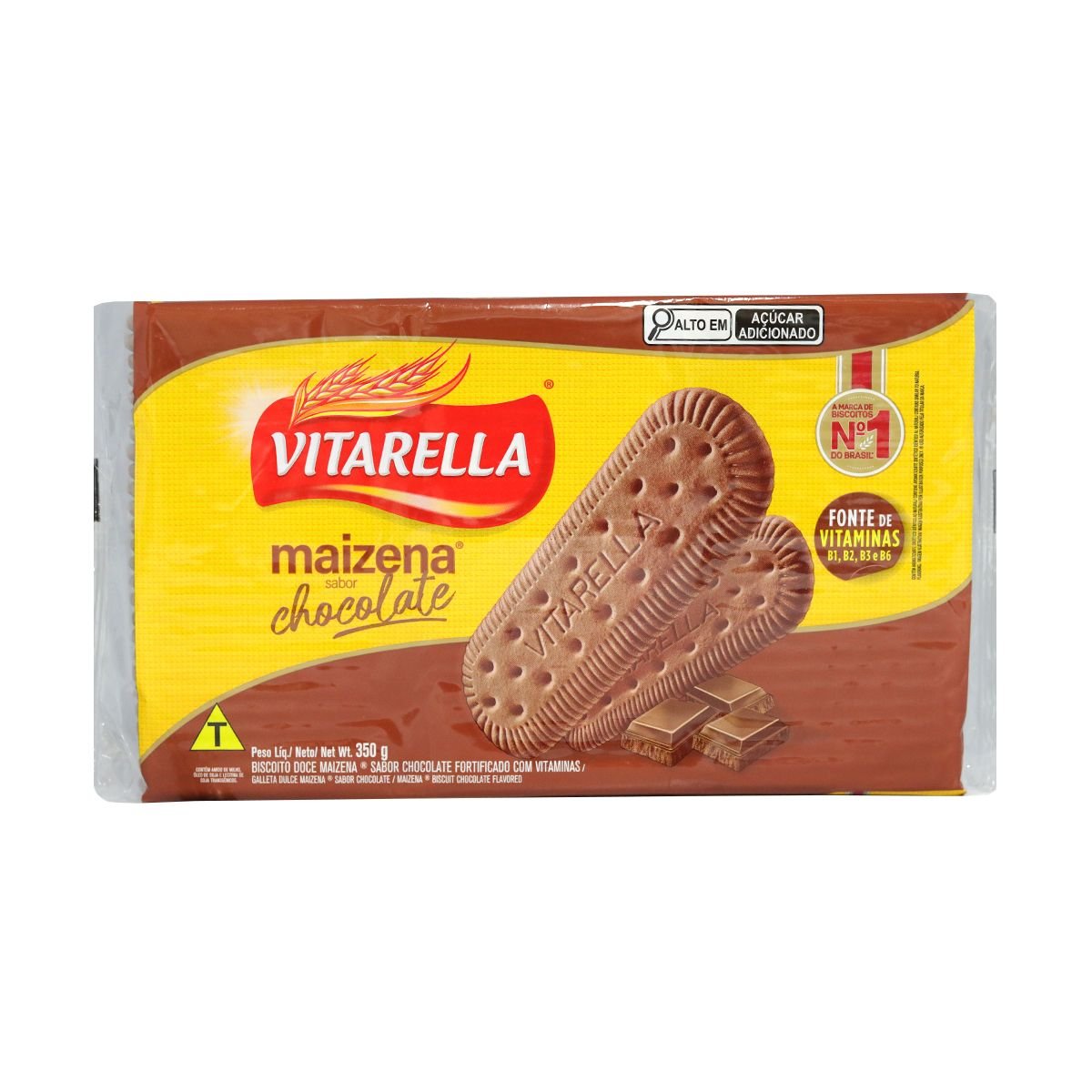 Biscoito Maizena Chocolate Vitarella Pacote 350g