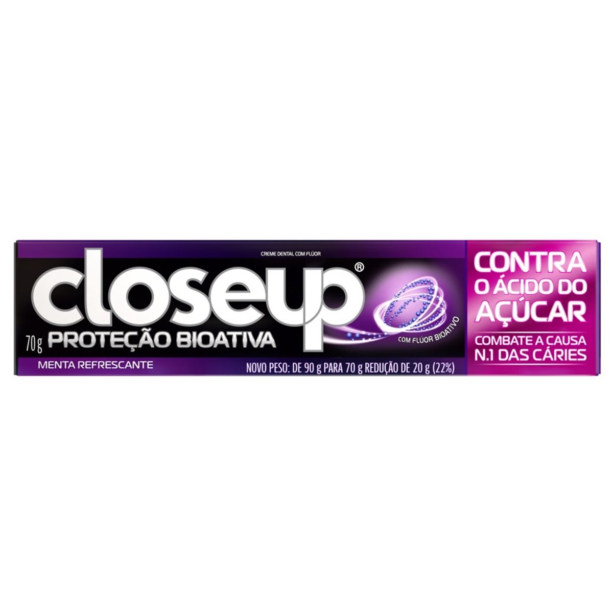 Creme Dental Closeup Proteção Biotiva Bloqueio Contra o Ácido do Açúcar 70g image number 0