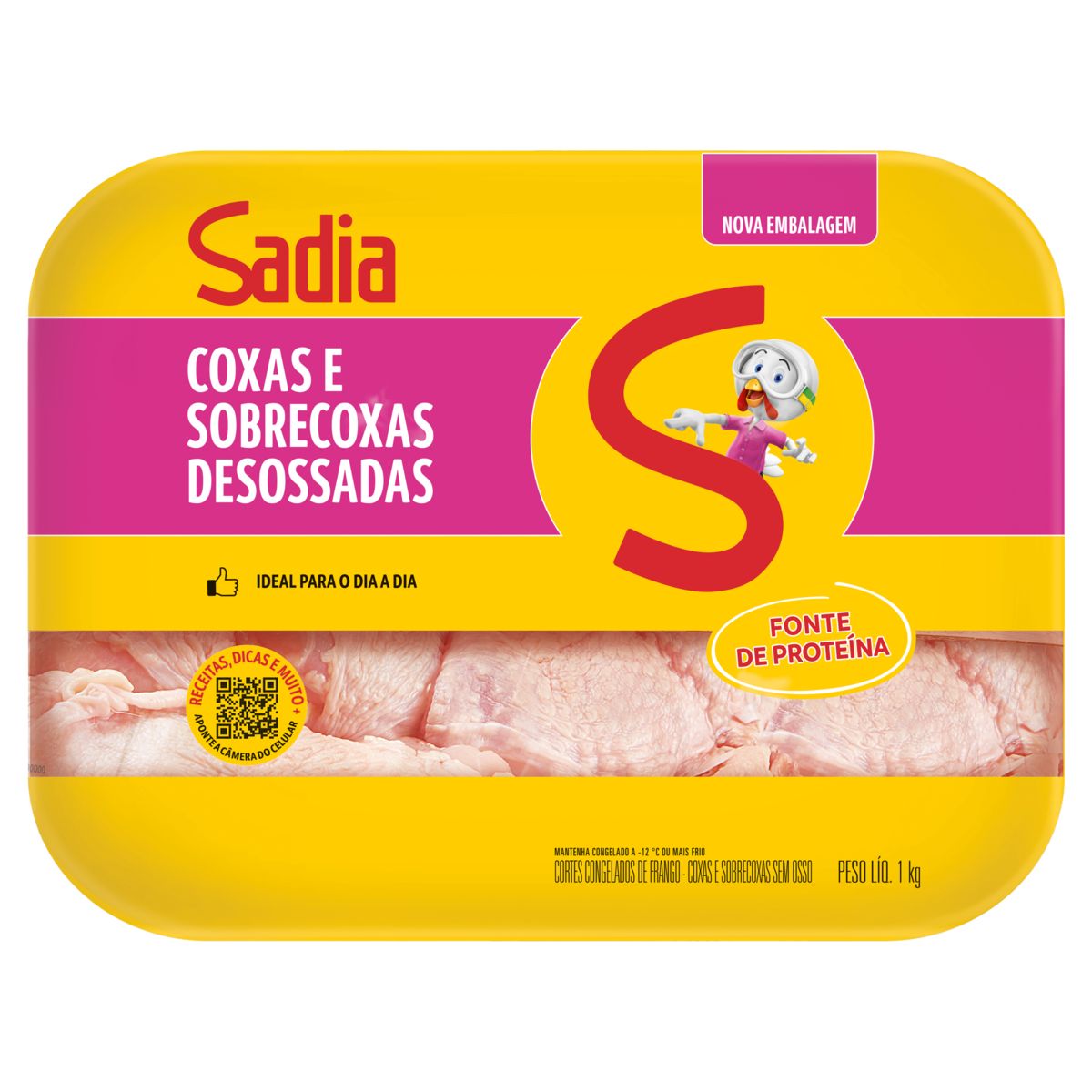 Coxa e Sobrecoxa de Frango Sadia Desossada Congelada 1kg