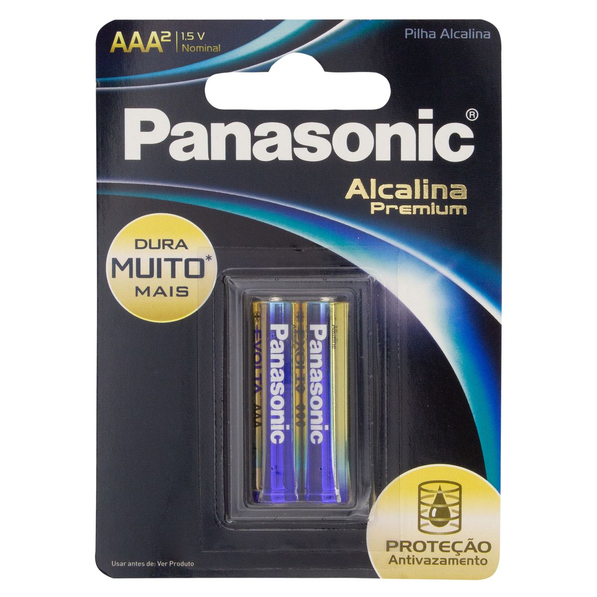 Pilha Alcalina AAA Panasonic Premium 2 Unidades 1,5V