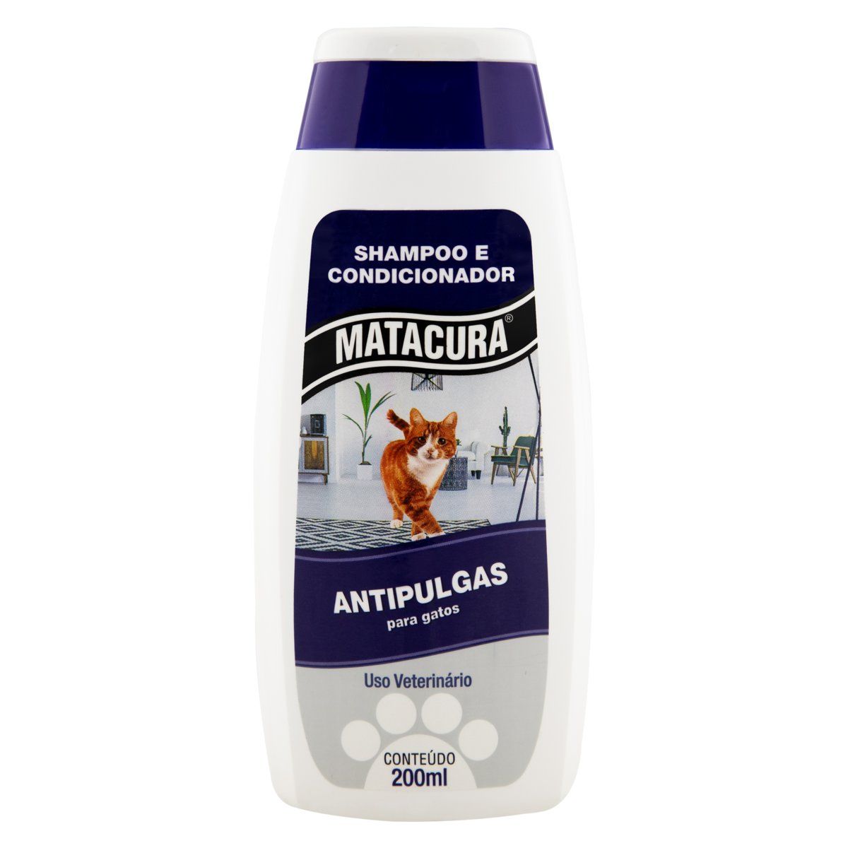 Shampoo e Condicionador para Gatos Antipulgas Matacura Frasco 200ml