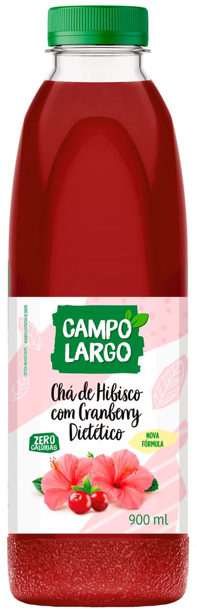 Chá Hibisco com Cranberry Campo Largo Garrafa 900ml