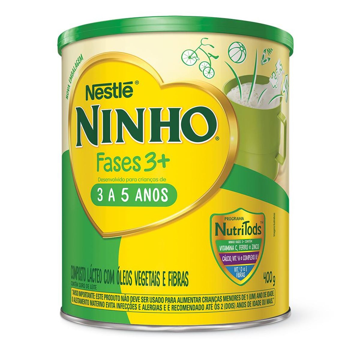Composto Lácteo Ninho Fases 3+ 400g image number 0
