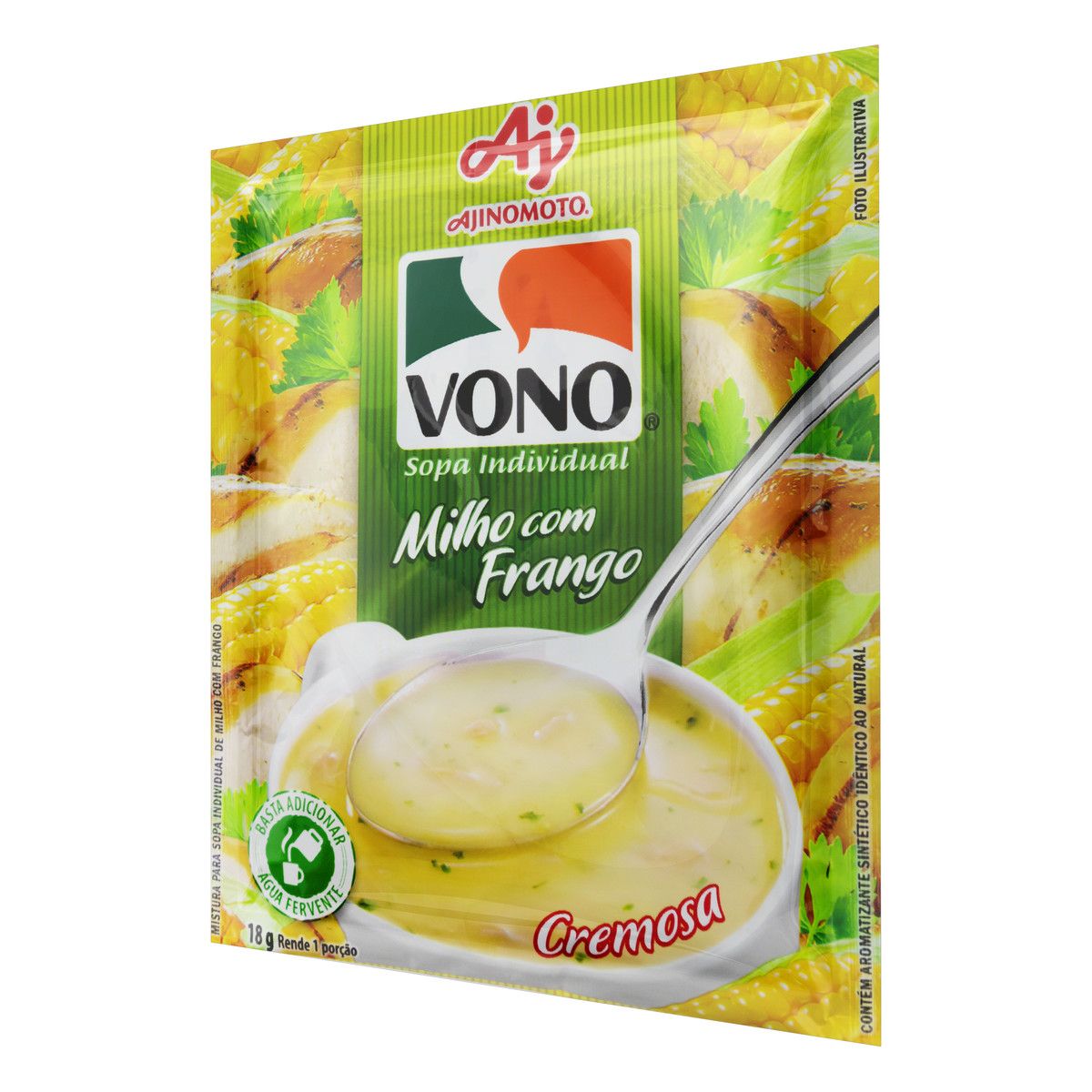 Sopa Individual Cremosa Milho com Frango Vono Pacote 18g image number 2