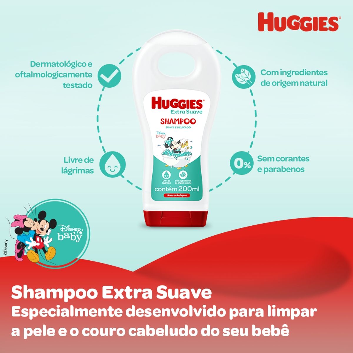 Shampoo Huggies Extra Suave - 200 ml image number 3