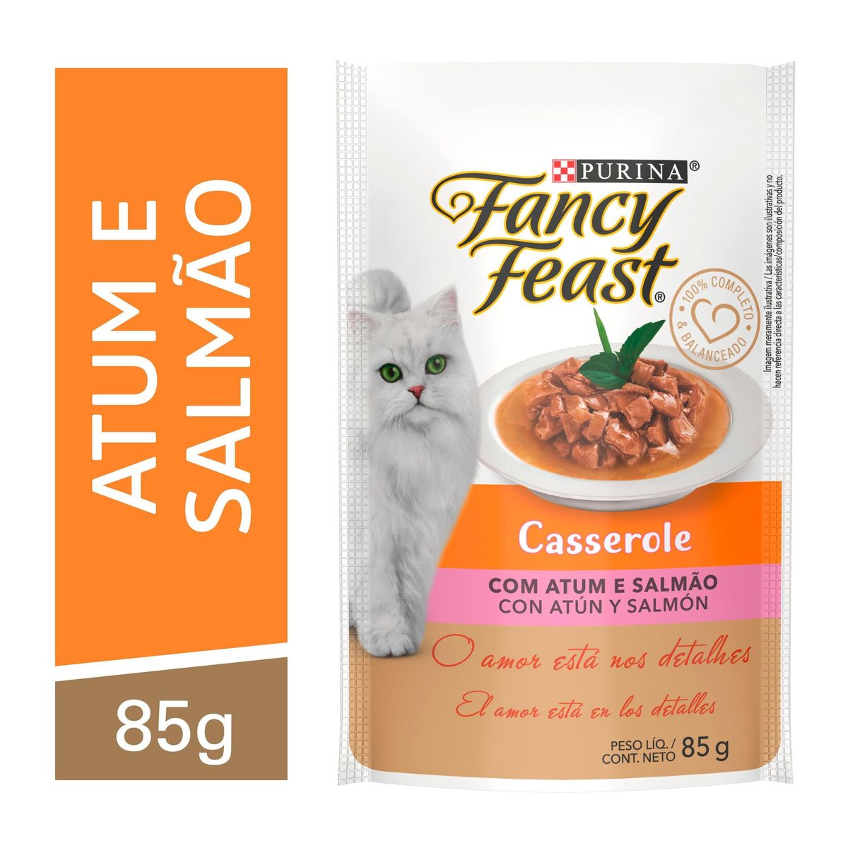 Alimento para Gatos Adultos Fancy Feast Casserole com Atum e Salmão 85g image number 1