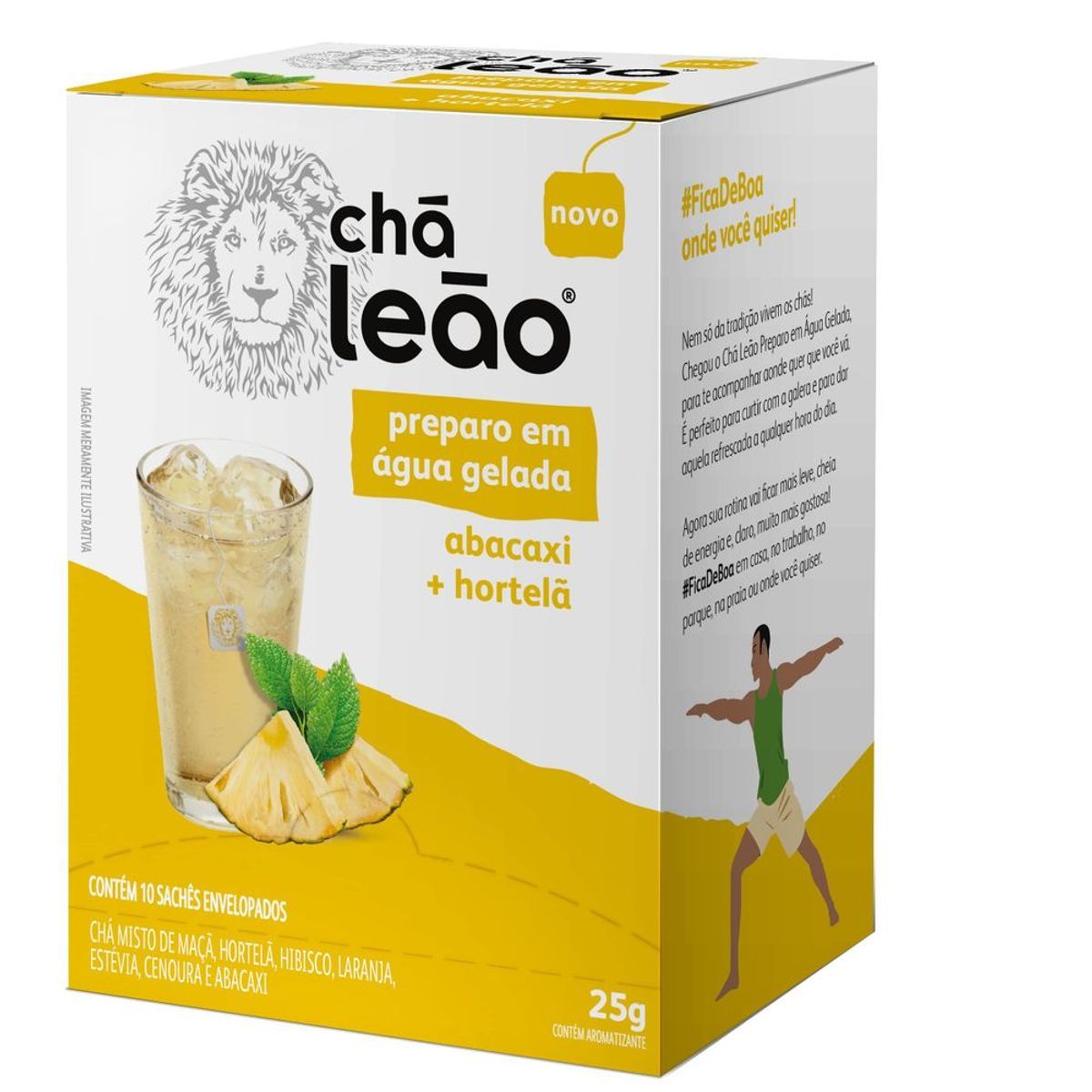 Chá Leão Sabor Abacaxi e Hortelã 25g