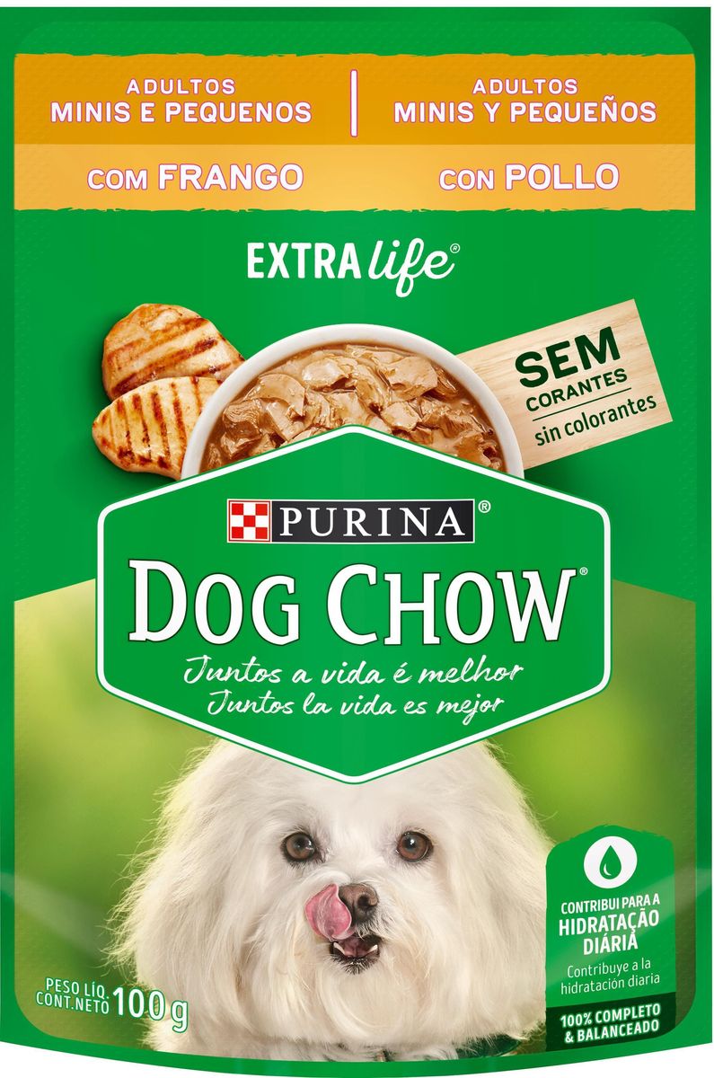 Alimento 	Dog Chow Cães Adultos Minis e Pequenos Frango 100g