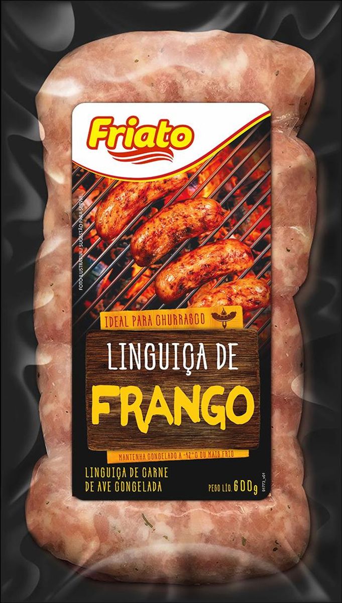 Linguiça de Frango Congelada Friato para Churrasco 600g