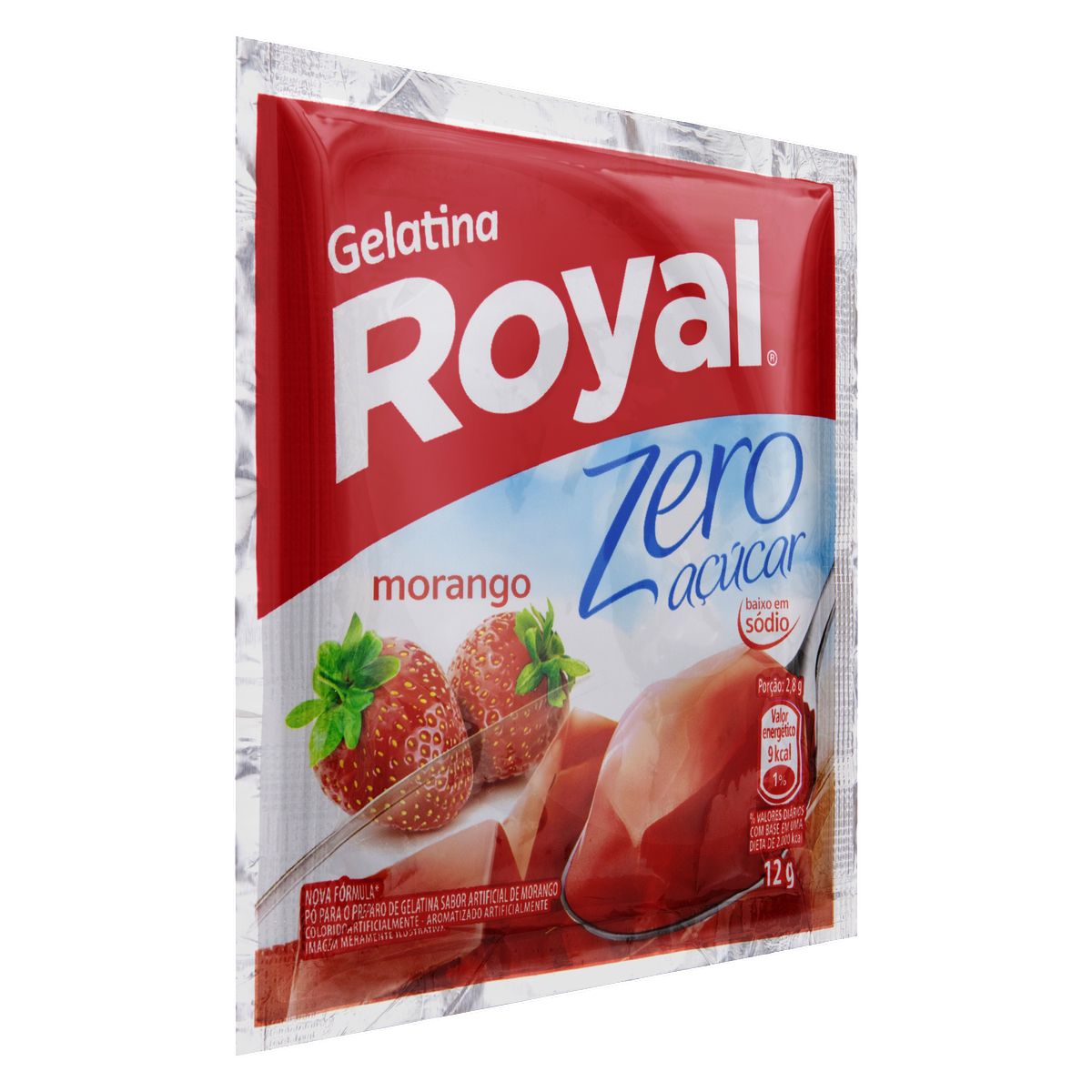 Gelatina em Pó Morango Zero Açúcar Royal Pacote 12g image number 3