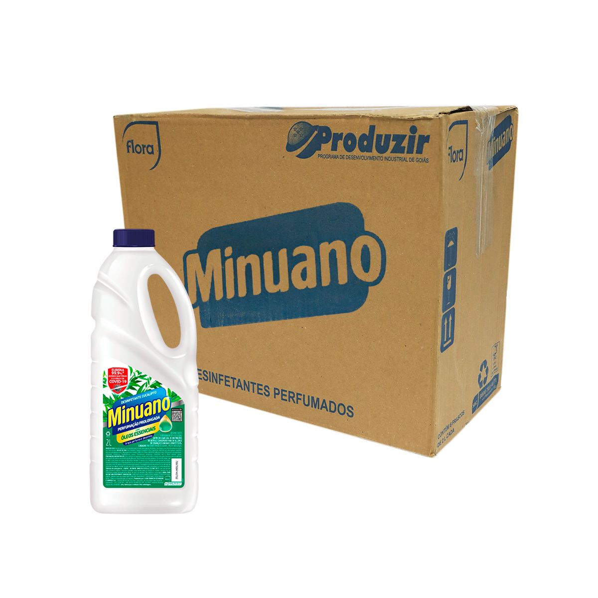 Desinfetante Minuano Eucalipto 2l (Caixa com 6 und)