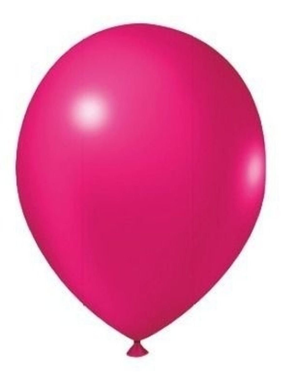 Balão Art Latex Buffet Nº 7 Liso Rosa Pink 50 Unidades