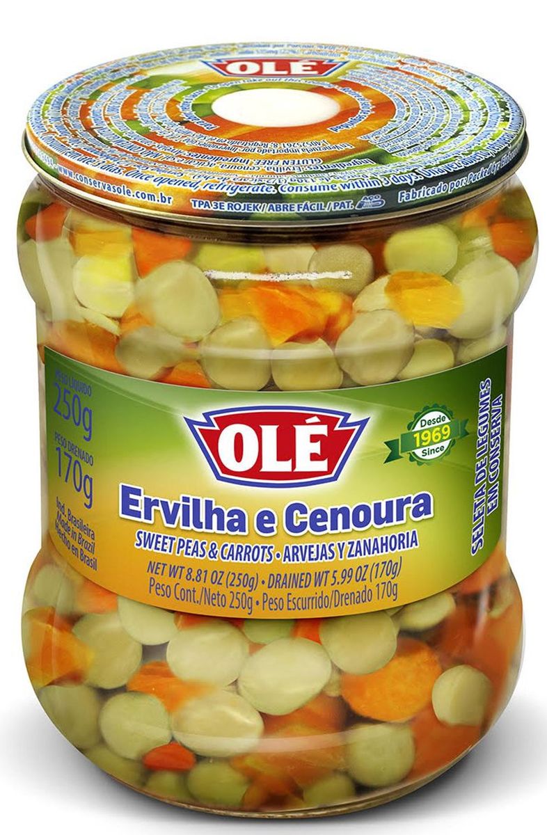 Ervilha e Cenoura Olé Vidro 170g