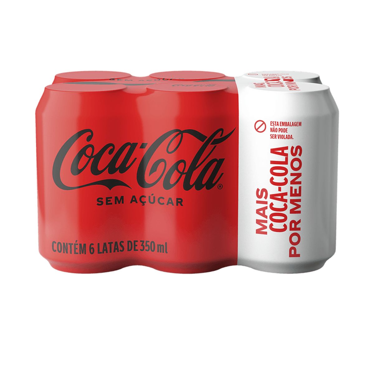 Refrigerante Coca-Cola Sem Açúcar Lata 350ml (Pack com 06 Und) Leve+ Pague-