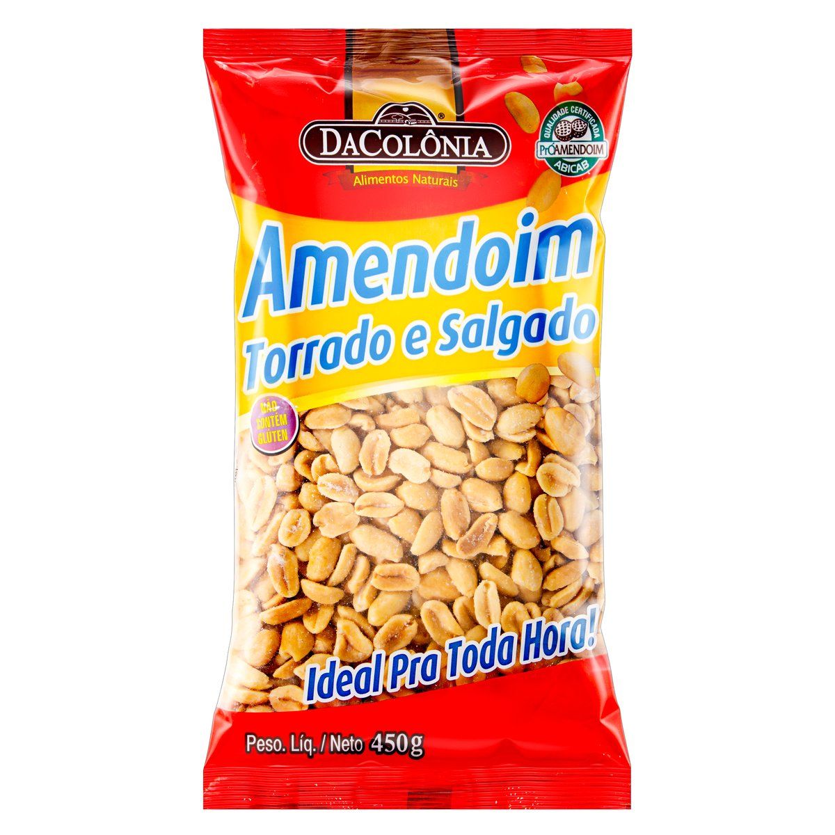 Amendoim Torrado Salgado DaColônia Pacote 450g