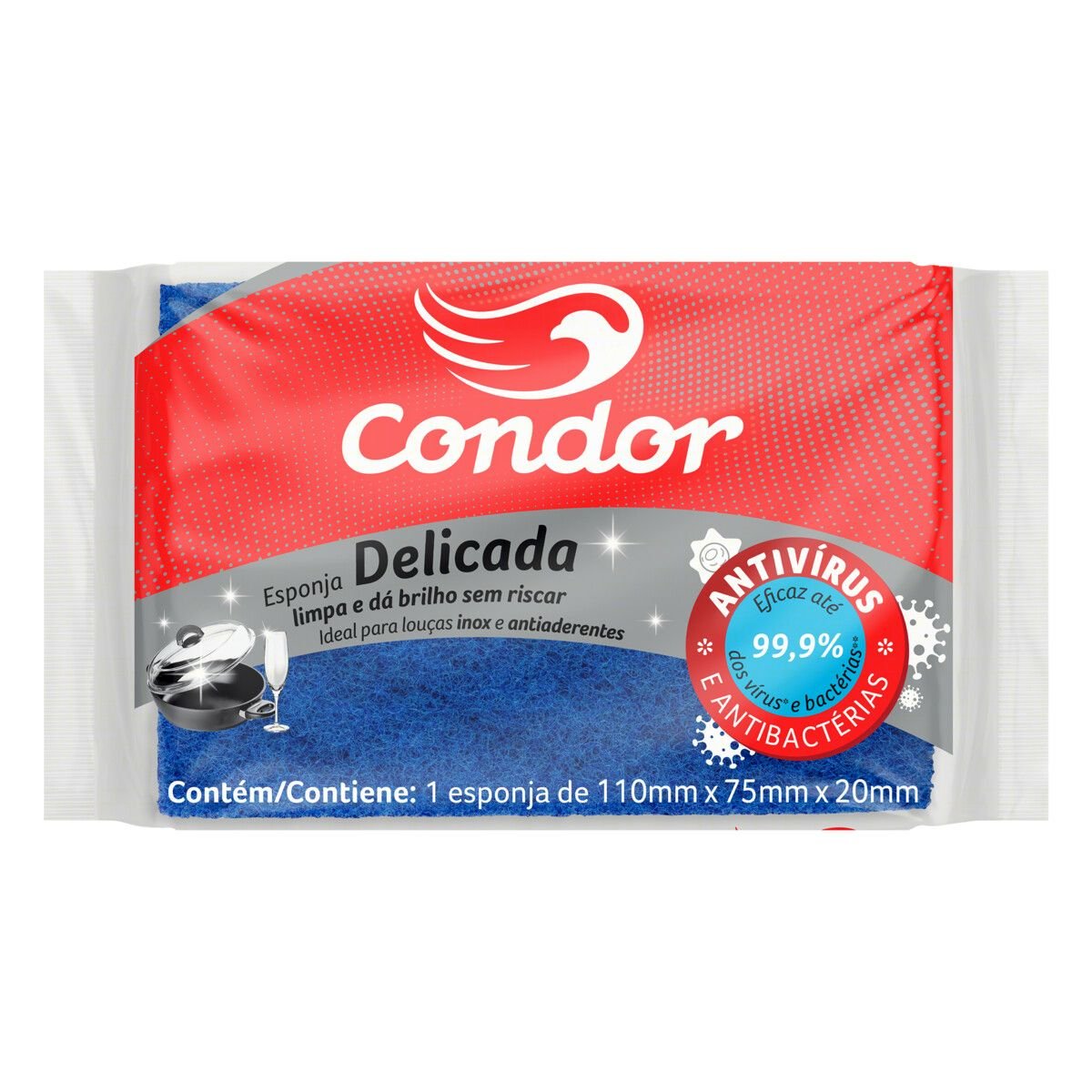 Esponja Azul Condor Limpeza Delicada