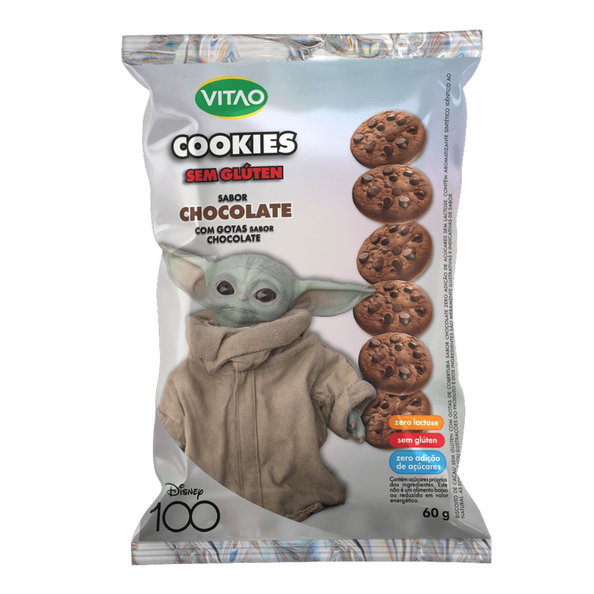 Cookies Vitao Disney Sem Glúten Chocolate 60g