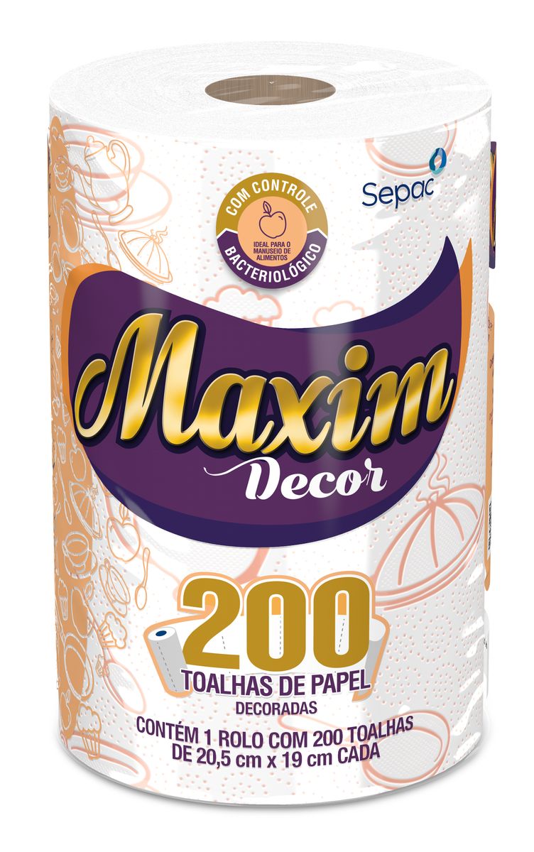 Papel Toalha Maxim Decorado 1 Rolo 200 Folhas image number 2