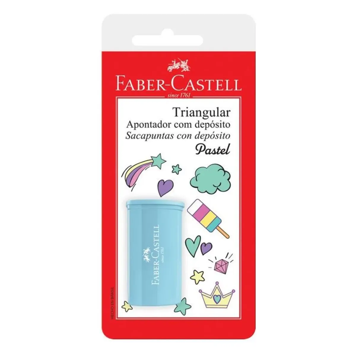 Apontador Faber Castell Com Depósito Triangular