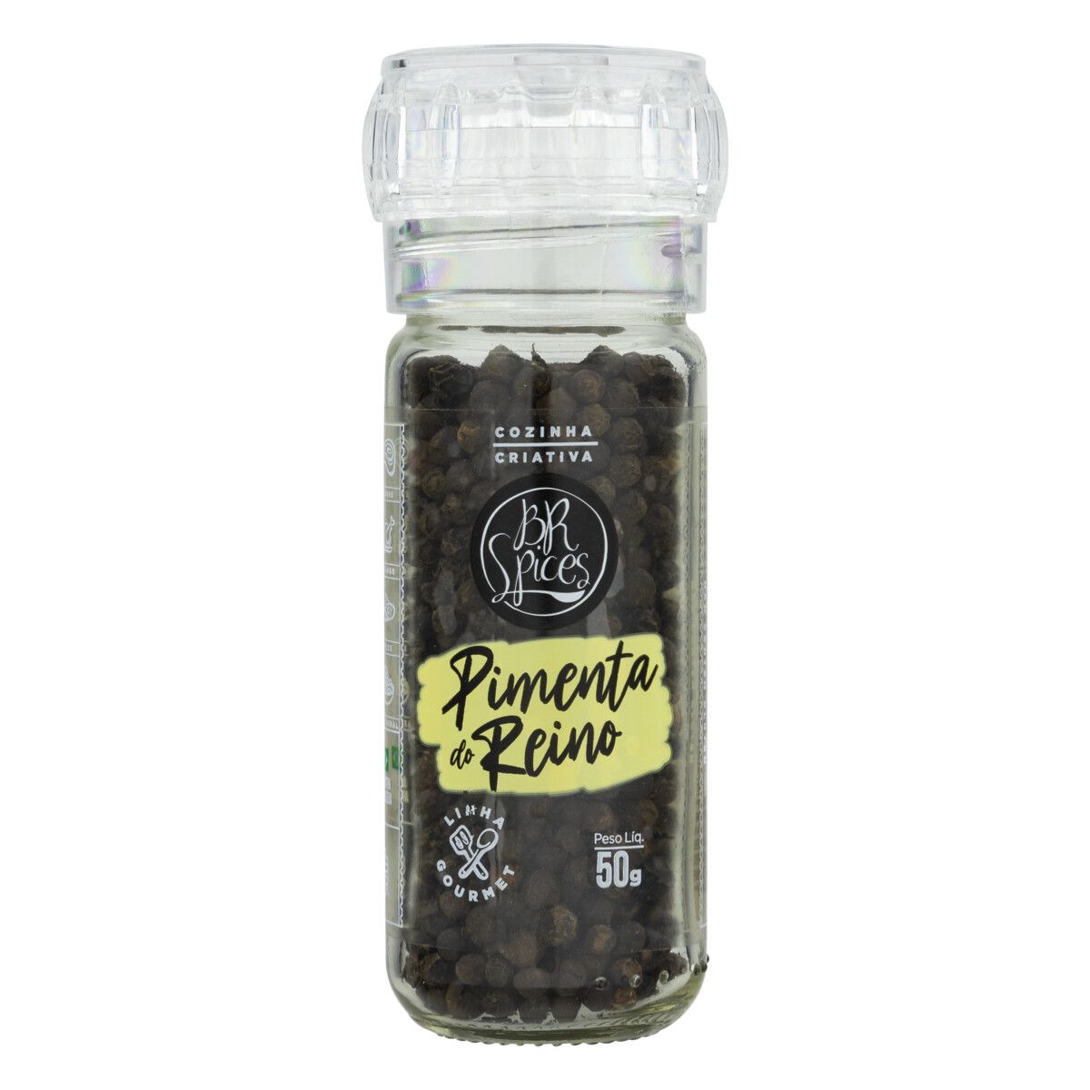 Pimenta-do-Reino com Moedor BR Spices Gourmet Vidro 50g