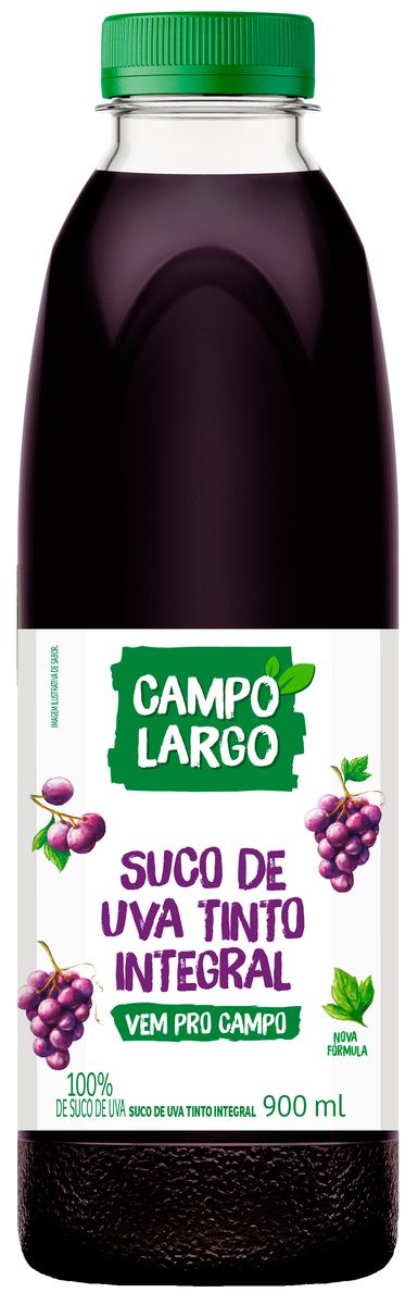 Suco Uva Campo Largo Tinto Integral 900ml