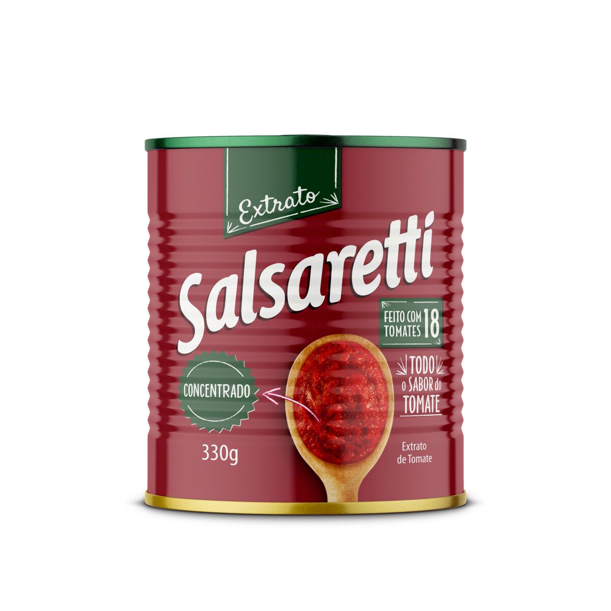 Extrato de Tomate Concentrado Salsaretti Lata 330g image number 0
