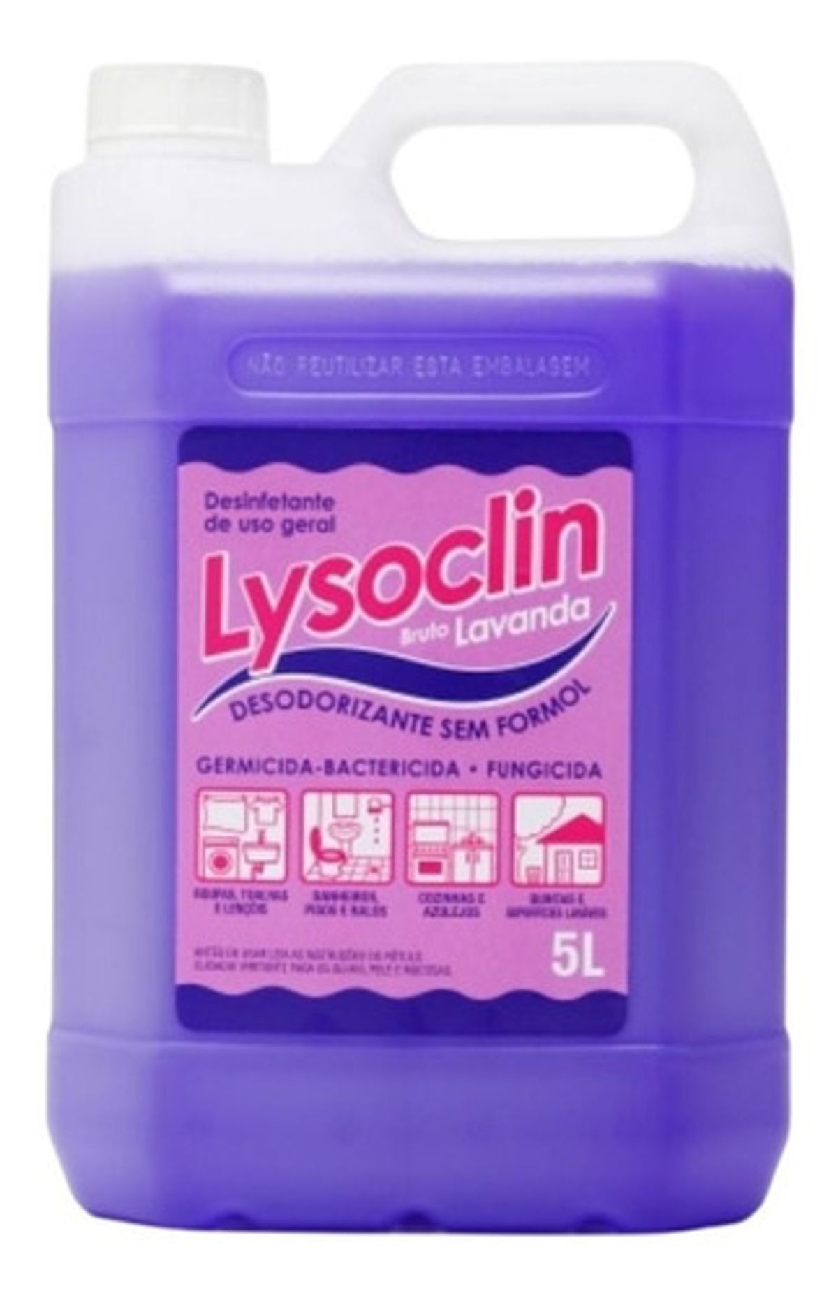 Limpador Bactericida De Uso Geral Lysoclin Lavanda 5L