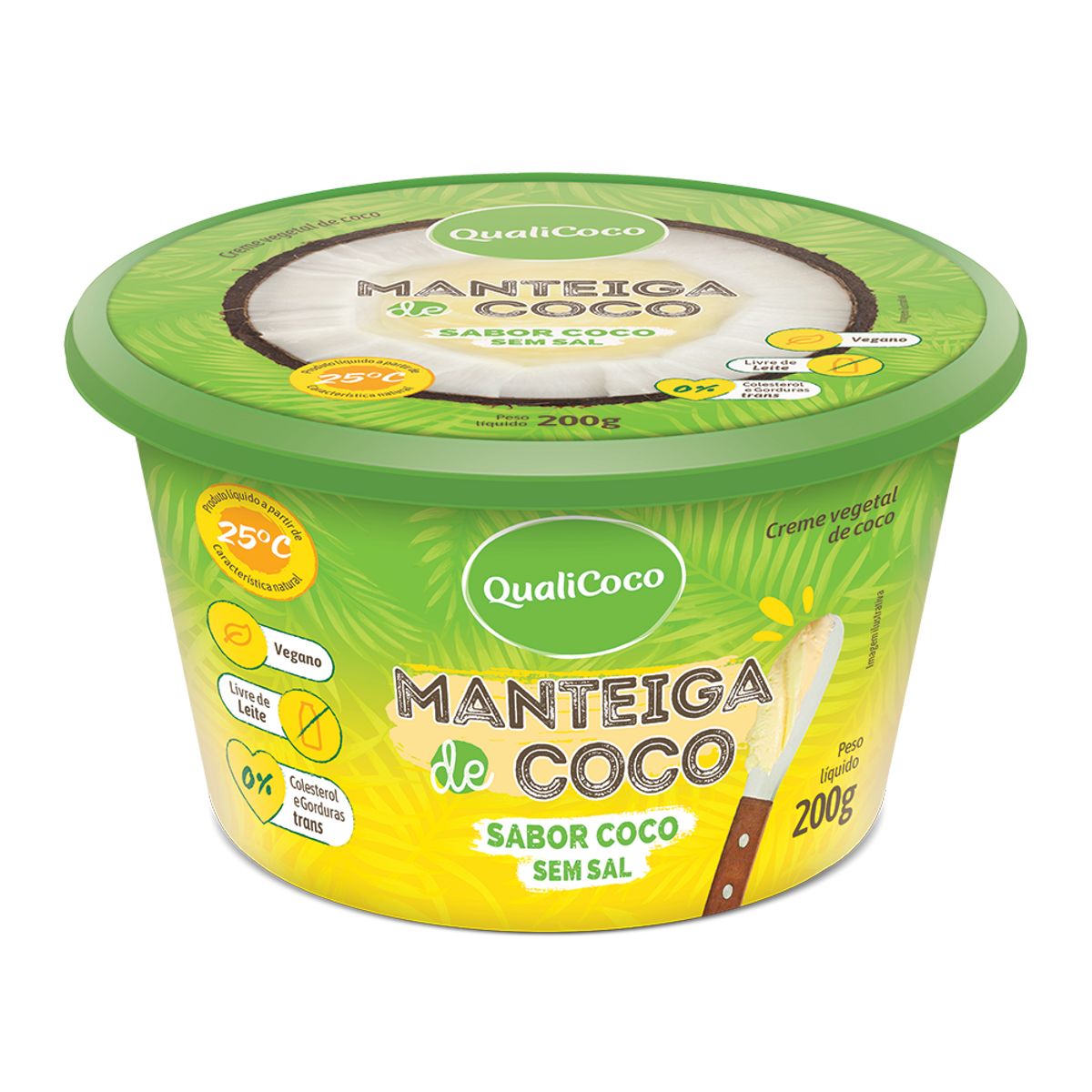 Manteiga de Coco Qualicoco Vegana 200g image number 0
