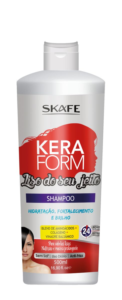 Shampoo Skafe Keraform Liso do Seu Jeito 500ml