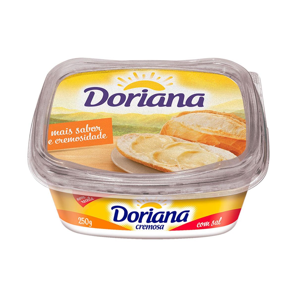 Margarina cremosa com sal Doriana 250g image number 1