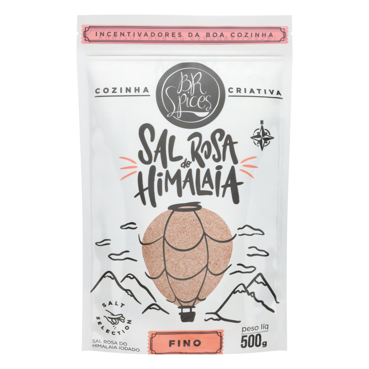Sal Rosa do Himalaia Fino BR Spices Pouch 500g