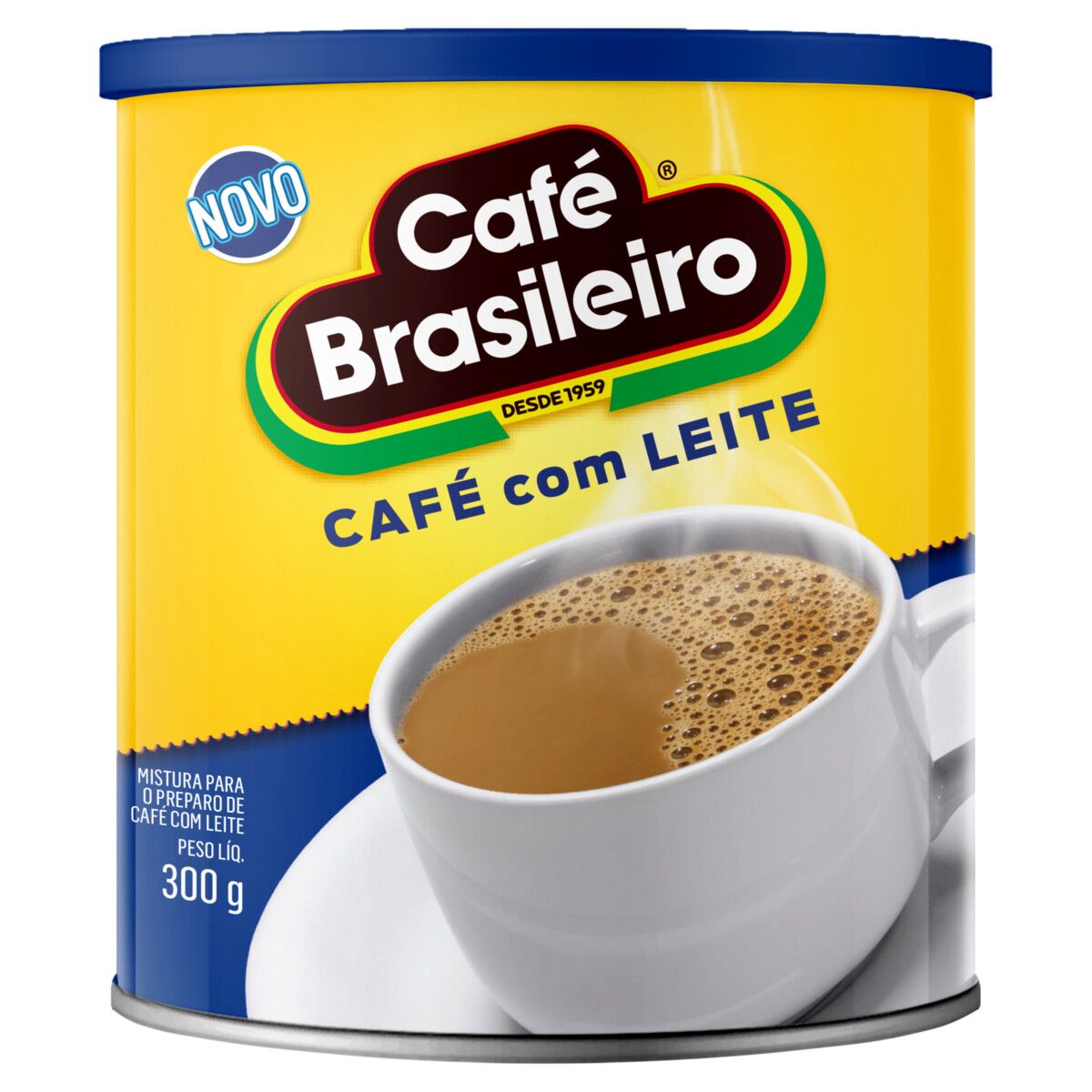 Café com Leite Café Brasileiro Solúvel Lata 300g